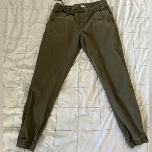 TenTree men’s M olive stretch twill joggers